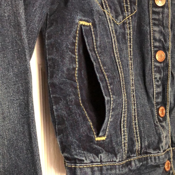 Levi’s Easy Rider jacket dark wash inner pockets copper hardware snap front. - Picture 4 of 8
